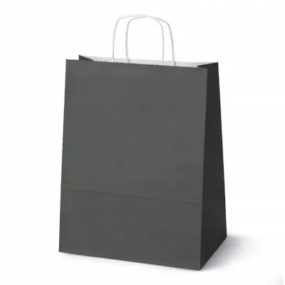 Graue Papiertüten 30x17x42,5 cm – Große Geschenktüten & Einkaufstaschen – 50 Stück