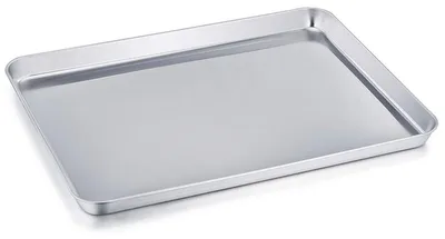 Productafbeelding van Bakplaat - Roestvrij staal - Rechthoekig - 31,6 x 24,6 x 2,5 cm - Vaatwasmachinebestendig
