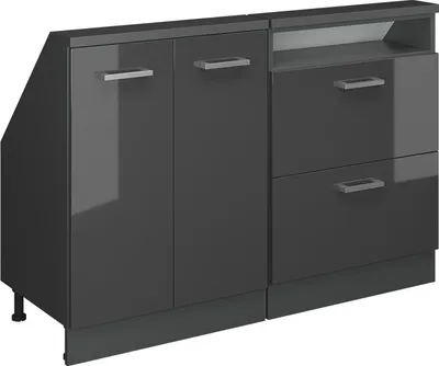 Produktbild von Dachschrägenschrank-Set Vicco Rion Anthrazit Hochglanz 2er Set, Model 55948