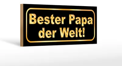 Produktbild von Holzschild Spruch 27x10cm Bester Papa der Welt