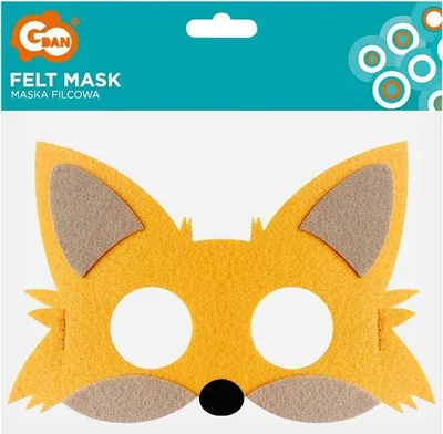 Image de Masque de feutre renard 18,5x12cm (fête, fête costumée)