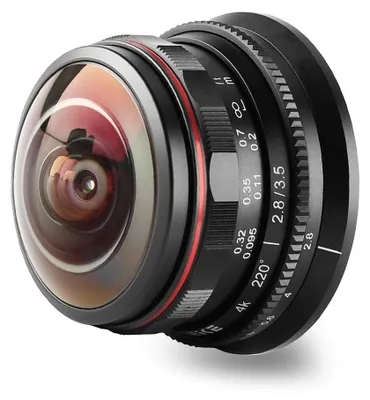 Obrázek produktu pro Objektiv Solidchoice, 3,5 mm, světelnost f/2,8, rybí oko, pro fotoaparáty s bajonetem Micro Four Thirds