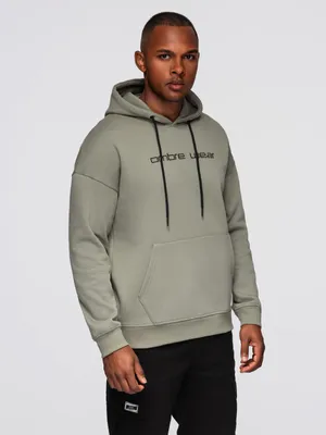 Obrázok produktu pre Ombre Clothing Pánska mikina s kapucňou Shakewn khaki L