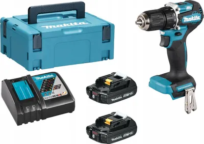 Produktbild von Bohrschrauber 18V Makita Ddf487raj 2-Gang Bürstenlos 2X2ah LED 18 V 150 x 81 x 248 mm