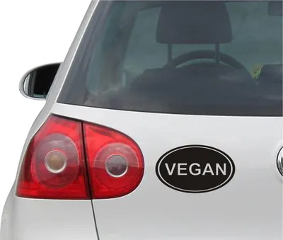 Produktbild von Aufkleber / Autoaufkleber - JDM - Die cut - VEGAN Vegetarian - Folie Auto Decal Sticker - schwarz - 139mm x101mm