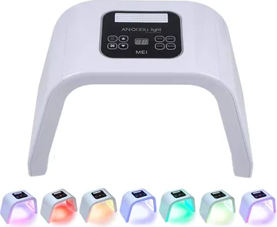 Image de 7 couleurs LED Therapy Lamp PDT Photon Therapy Soins de la peau PDT Machine de rajeunissement de la peau du visage Beauté 220V
