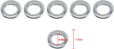 Image de 100pcs 304 Stainless Steel Metric Flat Washers Screw Repair Kit Tool M3/M4/M5/M6/M8/M10 (M6)