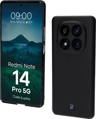 Produktbild von Handyhülle für Xiaomi Redmi Note 14 Pro 5G, Bizon Case Lupka, Schwarz