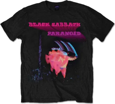 Productafbeelding van Black Sabbath | Officiële band-T-shirt | "Paranoid" motiefeffect, maat S, zwart