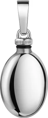 Produktbild von Anhänger-Urne oval 925 Silber Ascheschmuck zum Befüllen