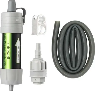 Productafbeelding van Overlevingswaterfilterset - tot 2000 liter - ultrafiltratie membraan van 0,1 micron - 40 gram - 40 mm x 136 mm