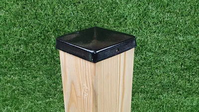 Produktbild von Pfostenkappe für 90 x 90mm, Pyramide, Edelstahl schwarz