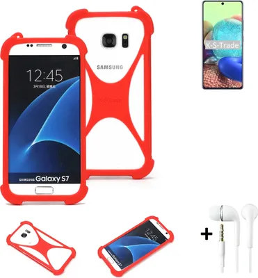 Produktbild von Handy-hülle + Kopfhörer kompatibel mit Oppo A72 5G Schutz-hülle Bumper Silikon Schutz Hülle Cover Case Silikoncase Silikonbumper TPU Softcase