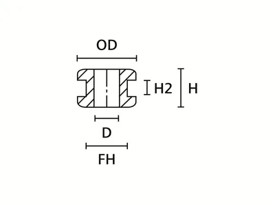 Image de Passe-câble 6 ... 7 mm HV1207-PVC-BK-M1