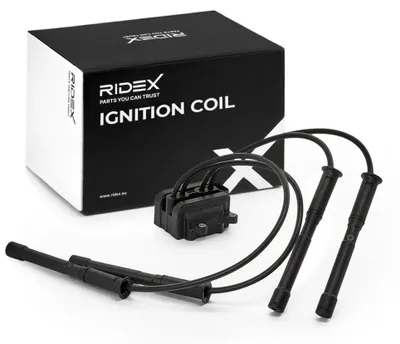 Produktbild von RIDEX 689C0043 Zündspule für RENAULT CLIO II (BB0/1/2, CB0/1/2) TWINGO I (C06) KANGOO (KC0/1) für NISSAN MICRA III (K12)