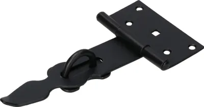 Produktbild von KOTARBAU® Überfalle und Haspe Set 190 mm Schwarz Massiver Verschluss für Türen Tore Sicherheitsüberfalle