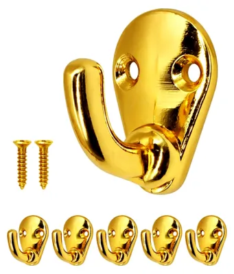 Produktbild von Garderobenhaken im klassischen Design, 5er Set, gold