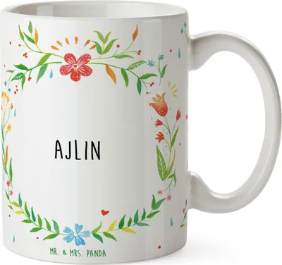 Produktbild von Mr. & Mrs. Panda Teetasse Ajlin - Geschenk, Keramiktasse, Pott, Tasse, Becher, Kaffeebecher