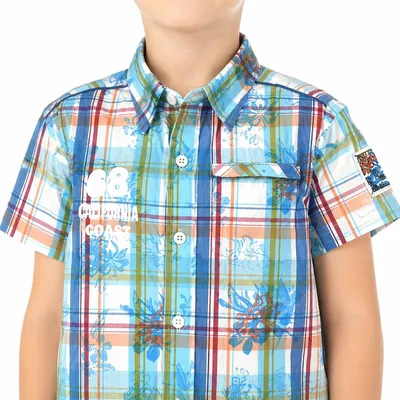 Produktbild von 4163 BONDI Jungen Hemd Blau kariert Gr. 116 – 100 % Baumwolle, klassisch & bequem