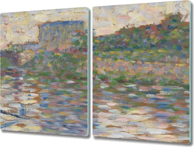 Produktbild von Coloray Hackbrett Küchenbrett Kochplattenabdeckung Schneidebrett Herdabdeckplatte 2x40x52 cm - Wasser Natur