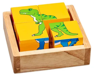 Image de Lanka Kade Blockpuzzle - Jouet éducatif dinosaure en carton