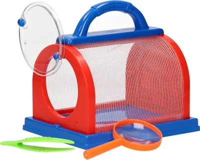 Produktbild von Insektenbeobachtungskasten Rot/Blau, 3-teilig