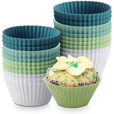 Produktbild von Silikon-Muffinförmchen, Silikonformen für Muffins und Cupcakes - spülmaschinengeeignet