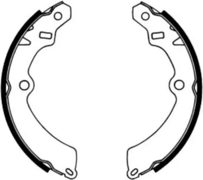 Produktbild von ABE Bremsbackensatz Trommelbremse Hinten für SUZUKI Samurai SUV (SJ) C08012ABE
