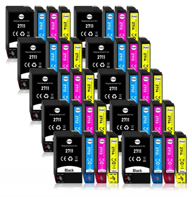 Produktbild von 40er Pack Druckerpatronen 27 27XL kompatibel mit Epson WF-7720
