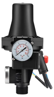 Produktbild von Wiltec Druckschalter SKD-3 230V 1-phasig bis 10 bar, Druckwächter mit Trockenlaufschutz für Hauswasserwerke und Pumpen, zuverlässige Pumpensteuerung