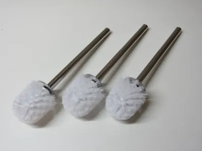 Produktbild von Sanwood  3er Set Nautic 7612499 Toilettenbürste Weiß Bürstenkopf mit Edelstahl Griff WC Bürste rostfreie Klobürste - Ersatztoilettenbürste - Ersatzklobürste