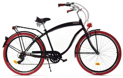 Zdjęcie produktu dla Rower Dallas Cruiser Men 28" 7spd Alu - czarny z czerwonym
