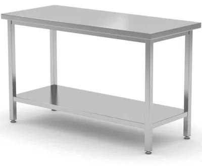 Obrázok produktu pre Pracovný stôl - Pracovná doska - Pracovný stôl z nehrdzavejúcej ocele - Pracovná doska - Nerezová oceľ AISI 430 - 100 x 60 cm - Pracovná plocha