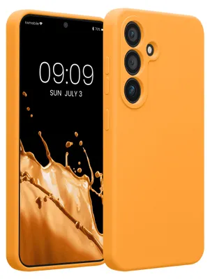 Produktbild von kwmobile Hülle kompatibel mit Samsung Galaxy S25 - Hülle Silikon gummiert - Handyhülle - Handy Case in Fruity Orange