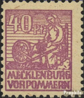 Produktbild von Briefmarken Sowjetische Zone (All.Bes.) 1945 Mi 40y a  gestempelt Abschiedsserie