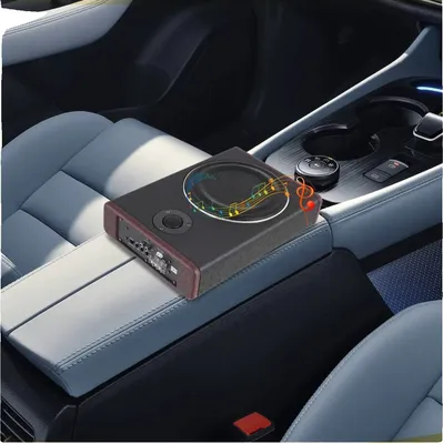 Obrázek produktu pro Auto-audio subwoofer, 8 palců, jmenovitý výkon 200 W, špičkový výkon 600 W, design pod sedadlo, vstup RCA Line
