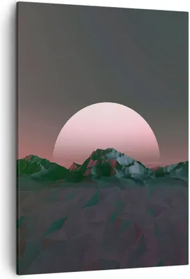 Produktbild von Bild auf Leinwand - Leinwandbild - Einteilig - Landschaft Berge Sonne - 50x70cm - Wand Bild - Wanddeko - Wandbilder - Leinwanddruck - Wanddekoration - Leinwand bilder - Wandbild - PA50x70-4320