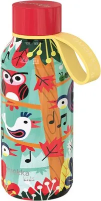 Produktbild von Quokka Kids Solid, Edelstahl-Flasche / Thermoskanne mit Grove Birds Schleife, 330ml, 40149