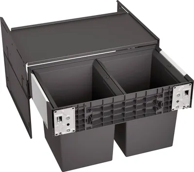 Immagine prodotto di BLANCO 526207 SELECT II COMPACT 60/2 sistema di scarico 34 litri (2x 17) per mobile da 60 cm di larghezza / attacco frontale