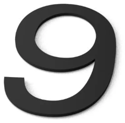 Productafbeelding van Nummer 9 Model: Huisnummer Staal Geroba