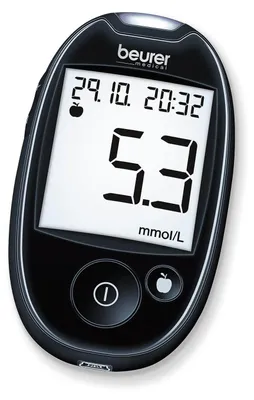 Zdjęcie produktu dla Glukometr Beurer GL 44 mmol/L - czarny, fioletowy, biały - Czarny