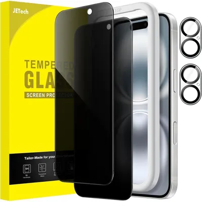 Immagine prodotto di Protezioni per lo schermo di iPhone 16 da 6,1 pollici con protezione per la fotocamera, confezione da 2