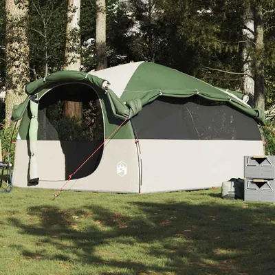 Produktbild von vidaXL Tunnel-Familienzelt 6 Personen Grün Wasserfest