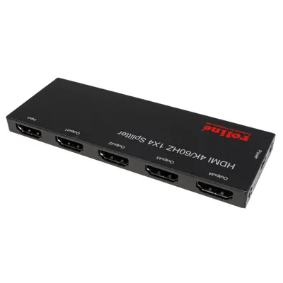 Obrázek produktu pro ROLINE Rozbočovač HDMI, 4 porty, nízký, 4K@60Hz (14.01.3557)