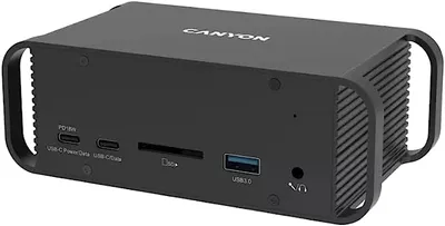 Image de Canyon CNS-HDS95ST Notebook-Dockingstation & Portreplikator Andocken USB 3.2 Gen 2 (3.1 Gen 2) Type-C Schwarz