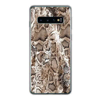 Produktbild von MuchoWow® Handyhülle Schutzhülle Hülle für Samsung Galaxy S10 Tiermuster - Schlange - Haut Silikon Softcase Handy Hülle - Handytasche