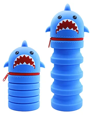 Produktbild von 2-in-1-Federmäppchen aus weichem Silikon, niedlicher Stiftehalter, Schreibtisch-Stiftehalter, lustige Schulsachen, Stifteorganizer in Tierform, Federmäppchen in Tierform, Schulgeschenk für Kinder
