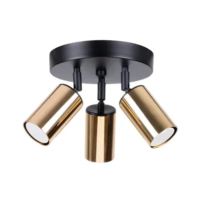Productafbeelding van Plafondlamp WINX 3-licht, zwart/goud