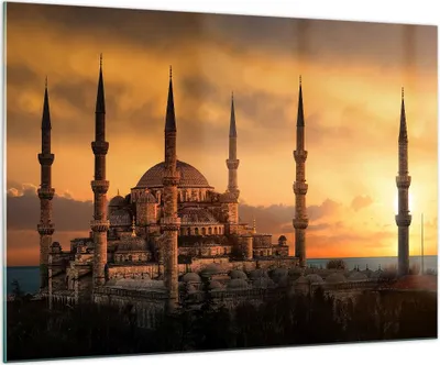 Produktbild von Bilder auf glas - Sonnenuntergang istanbul türkei reise - 100x70cm - Glasbilder - Wandbilder - Kunstdruck - Wanddekoration aus Glas - Glas Bilder - Wandbild auf Glas - GAA100x70-2846