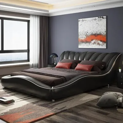 Immagine prodotto di Letto Lusso 180x200 Camera da letto Mobili in Pelle finta Design moderno Nuovo